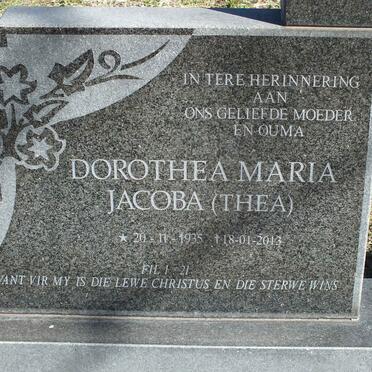 MATTHEE Johannes Jacobus 1927-2001 &amp; Dorothea Maria Jacoba 1935-2013