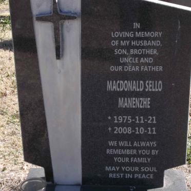 MANENZHE Macdonald Sello 1975-2008