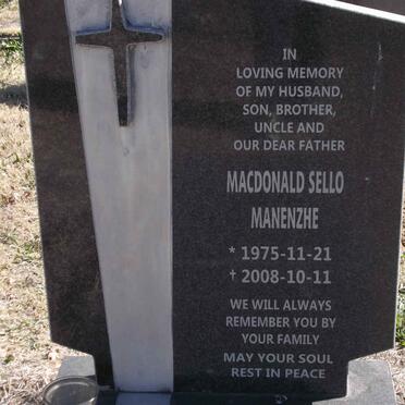 MANENZHE Macdonald Sello 1975-2008