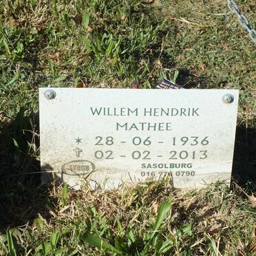 MATHEE Willem Hendrik 1936-2013