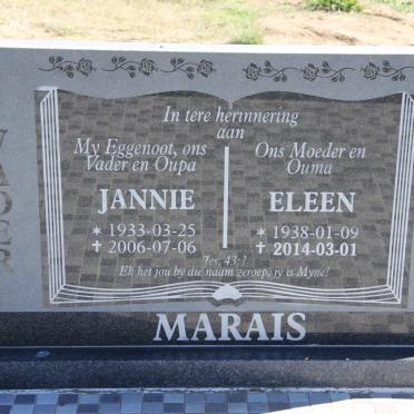 MARAIS Jannie 1933-2006 &amp; Eleen 1938-2014