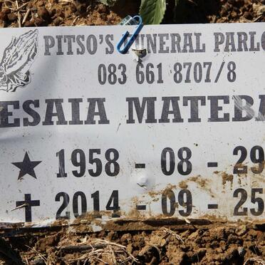 MATEBA Esaia 1958-2014