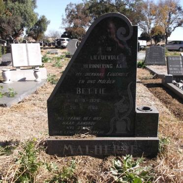 MALHERBE Bettie 1926-1988
