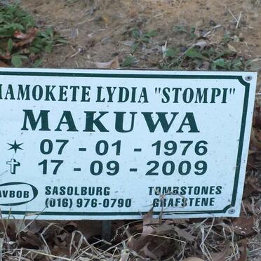 MAKUWA Mamokete Lydia 1976-2009
