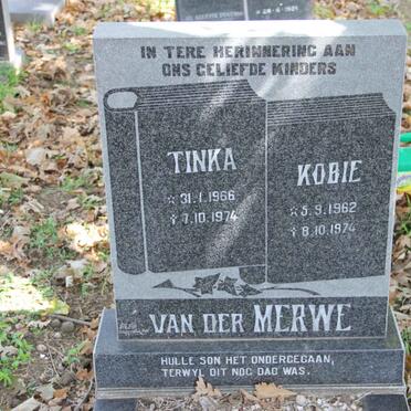 MERWE Kobie, van der 1962-1974 :: VAN DER MERWE Tinka 1966-1974