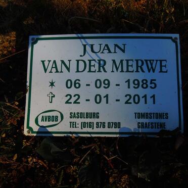 MERWE Juan, van der 1985-2011