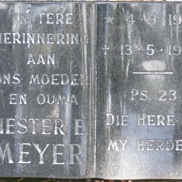 MEYER Hester E. 1905-1974