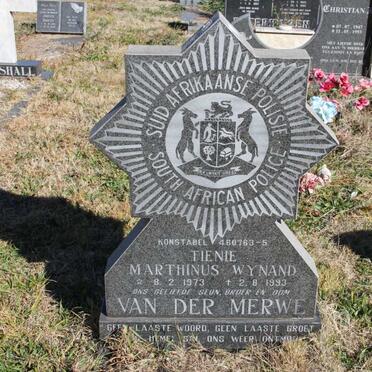 MERWE Marthinus Wynand, van der 1973-1993