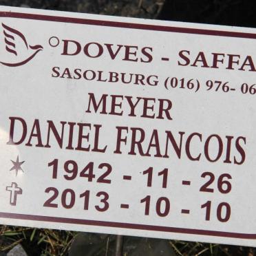 MEYER Daniel Francois 1942-2013