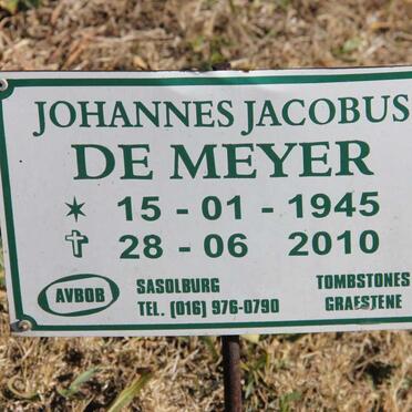 MEYER Johannes Jacobus, de 1945-2010