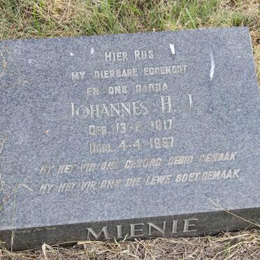 MIENIE Johannes H.J. 1917-1957