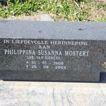 MOSTERT Philippina Susanna nee VAN NIEKERK 1909-2004
