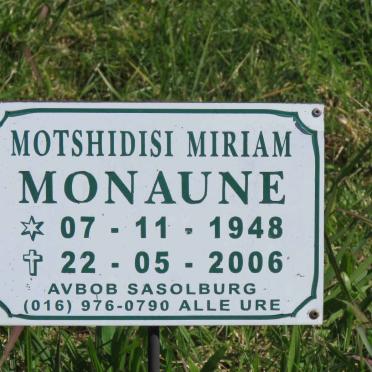 MONAUNE Motshidisi Miriam 1948-2006