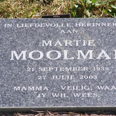 MOOLMAN Martie 1939-2003