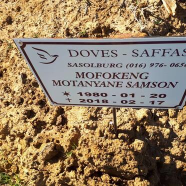 MOFOKENG Motanyane Samson 1980-2018