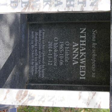 MOKOENA Nthakwedi Anna 1965-2014