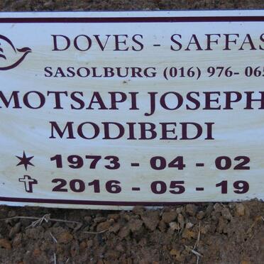 MODIBEDI Motsapi Joseph 1973-2016