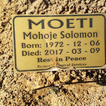 MOETI Mahoje Solomon 1972-2017