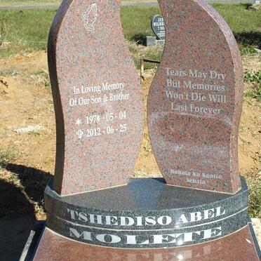 MOLETE Tshediso Abel 1979-2012