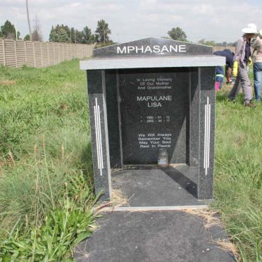 MPHASANE Mapulane Lisa 1920-2002