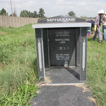 MPHASANE Mapulane Lisa 1920-2002