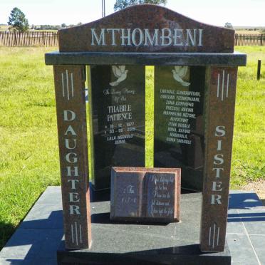 MTHOMBENI Thabile Patience 1977-2015