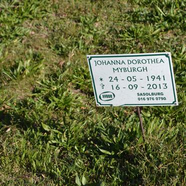 MYBURGH Johanna Dorothea 1941-2013