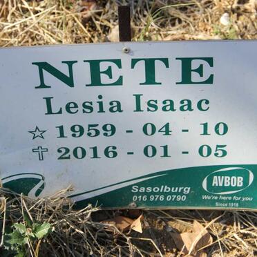 NETE Lesia Isaac 1959-2016