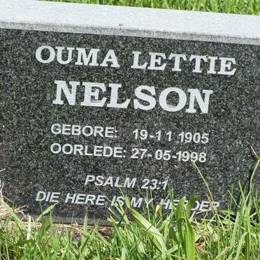 NELSON Lettie 1905-1998