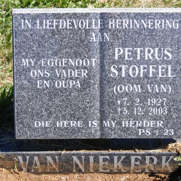 NIEKERK Petrus Stoffel, van 1927-2003