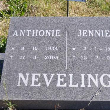 NEVELING Anthonie 1934-2005 &amp; Jennie 1936-2011