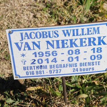 NIEKERK Jacobus Willem, van 1956-2014