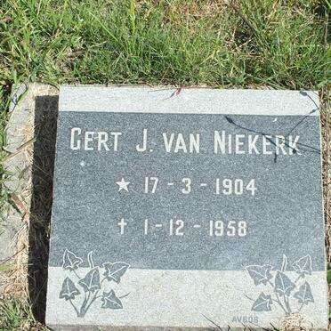 NIEKERK Gert J., van 1904-1958