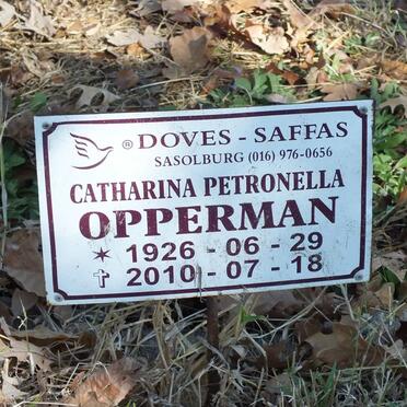 OPPERMAN Catharina Petronella 1926-2010