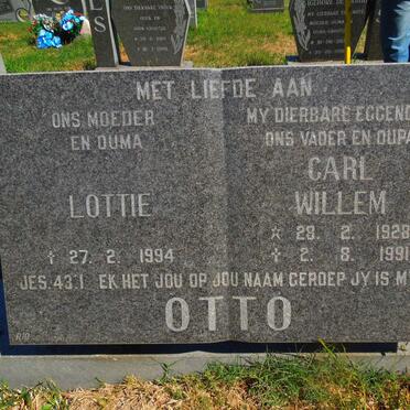 OTTO Carl Willem 1928-1991 &amp; Lottie -1994
