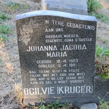 OGILVIE Johanna Jacoba Maria nee KRUGER 1923-1981
