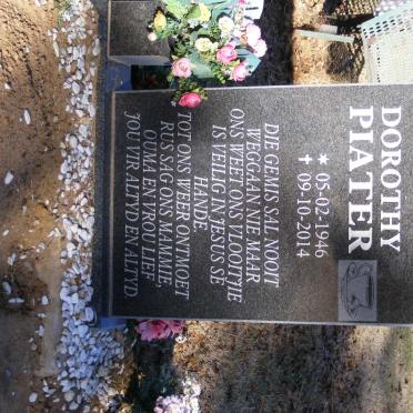 PIATER Dorothy 1946-2014