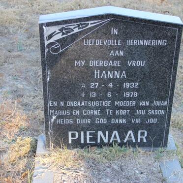 PIENAAR Hanna 1932-1978