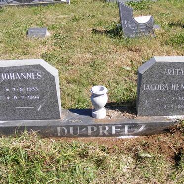 PREEZ Johannes, du 1933-1994 &amp; Jacoba Hendrika 1936-1991 