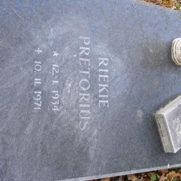 PRETORIUS Riekie 1934-1971