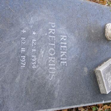 PRETORIUS Riekie 1934-1971