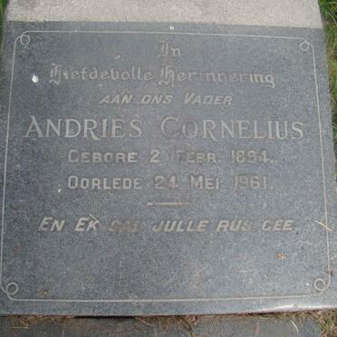 PLESSIS Andries Cornelius, du 1894-1961