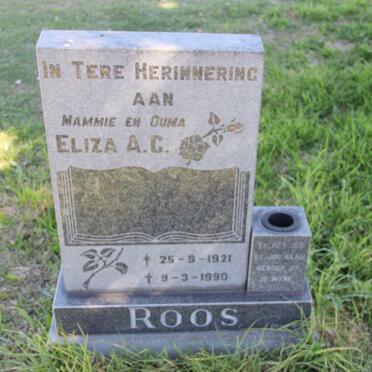 ROOS Eliza A.C. 1921-1990