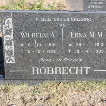 ROBRECHT Wilhelm A. 1912-1978 &amp; Erna M.M. 1913-1989