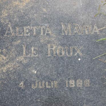 ROUX Aletta Maria 1966-1966