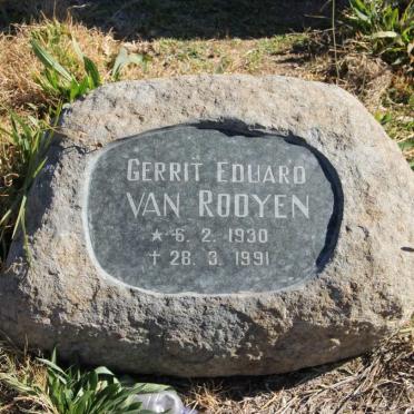 ROOYEN Gerrit Eduard, van 1930-1991