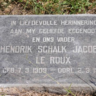 ROUX Hendrik Schalk Jacobus, le 1909-1961