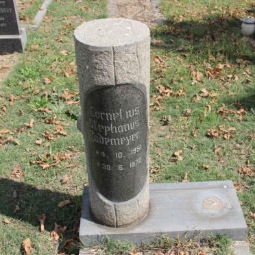 RADEMEYER Cornelius Stephanus 1951-1972