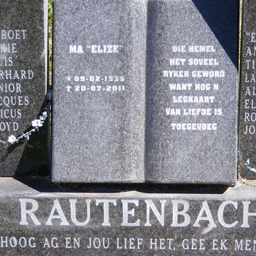 RAUTENBACH Anna 1905-1988 :: RAUTENBACH Elize 1935-2011 :: RAUTENBACH Max 1931-2005