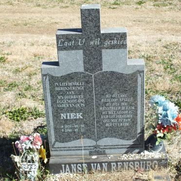 RENSBURG Niek, Janse van 1934-2000